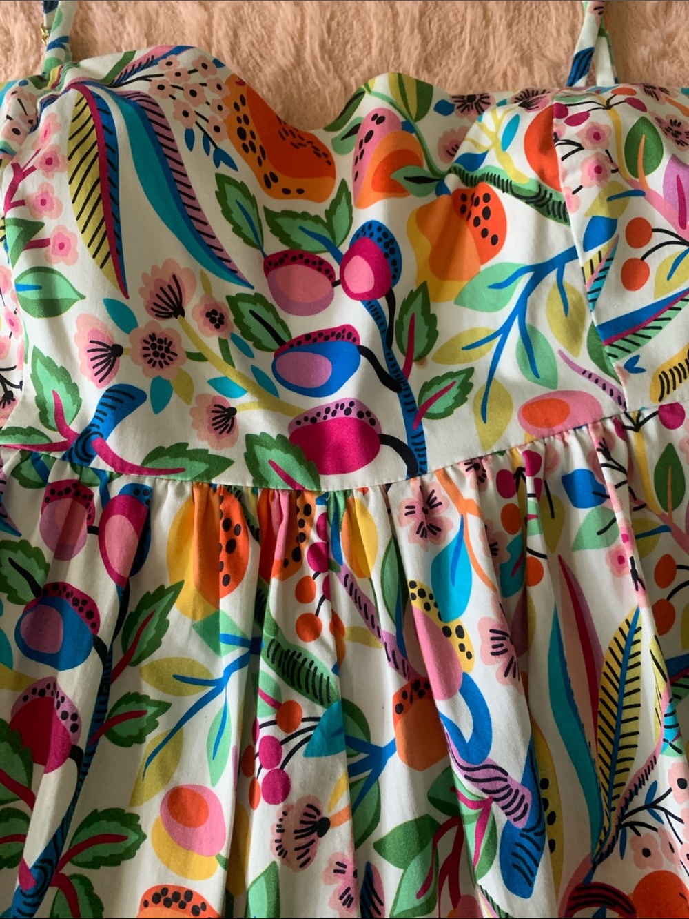 HUTCH BANDEAU TROPICAL ROMBER DRESS MEDIUM NWOT - Picture 4 of 13